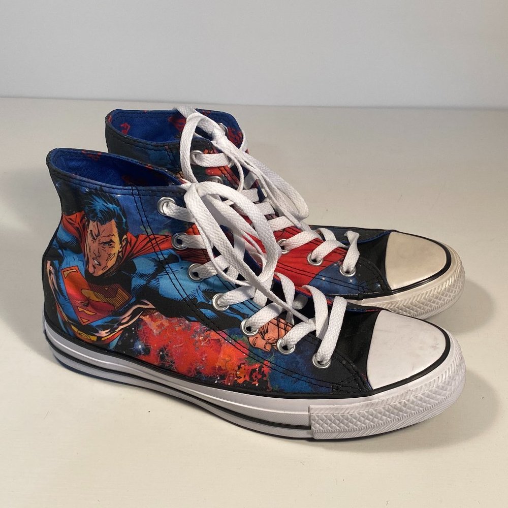 Converse All Star DC Comics Superman Print Sneakers Women Size 8 (Men size 6)